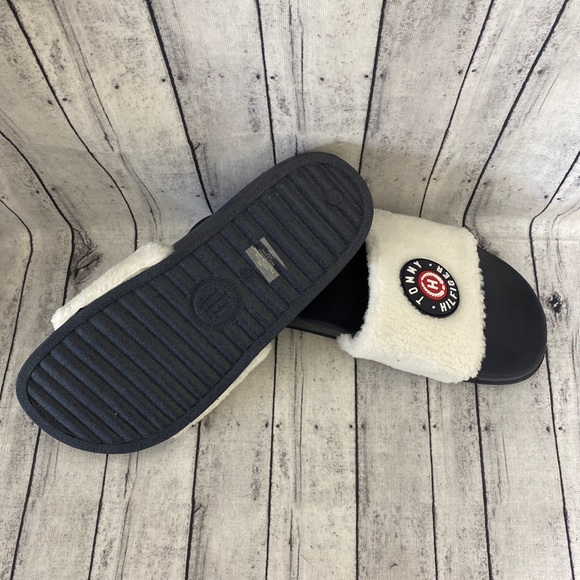 TOMMY HILFIGER WOMENS FUZZY SLIDES - Picture 2 of 3